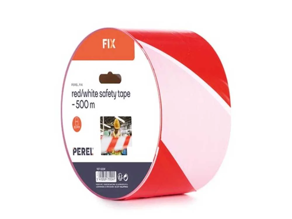 Fita de Segurança Vermelho/Branco - 500 M - Carretel