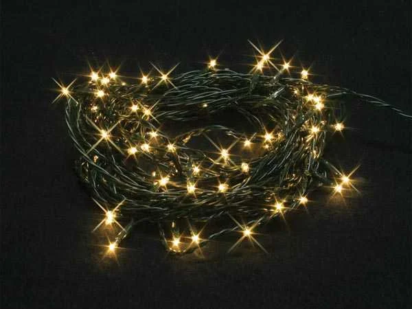 Burstlight LED - 20 M - 220 Warm White Lamps (44 Flash) - Green Wire - 24 V