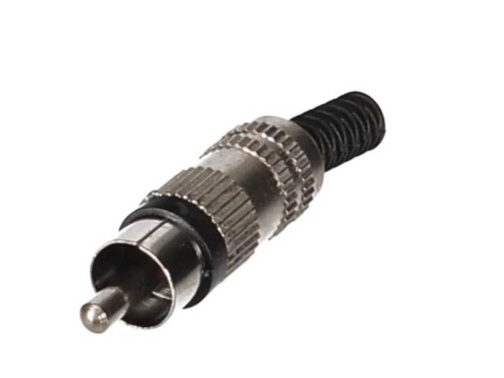 Male Rca Plug - Nickel - Black