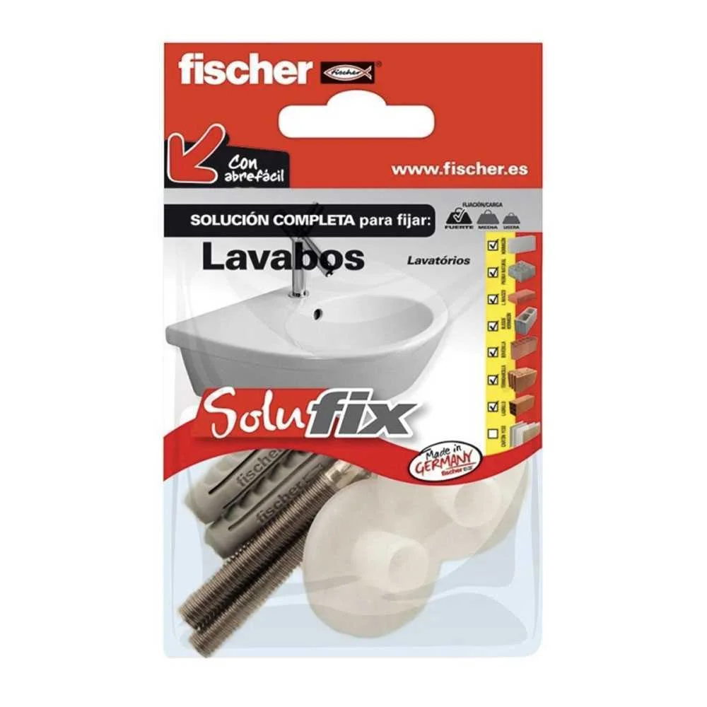 Kit Fixação Lavatórios 569818 Solufix Fischer