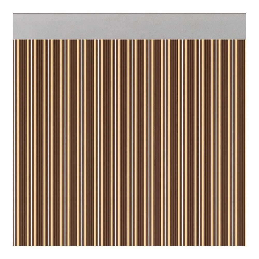 Cortina Per Porta Modelo "Ferrara" Opaca Castanho-Marfim 90x210cm M63122 Acudam