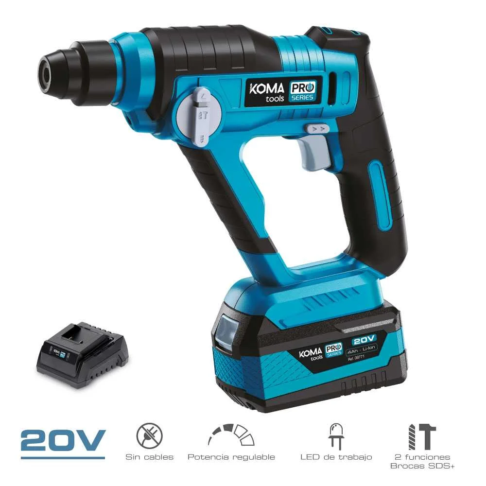 Berbequim 20v com Bateria e Carregador Koma Tools.