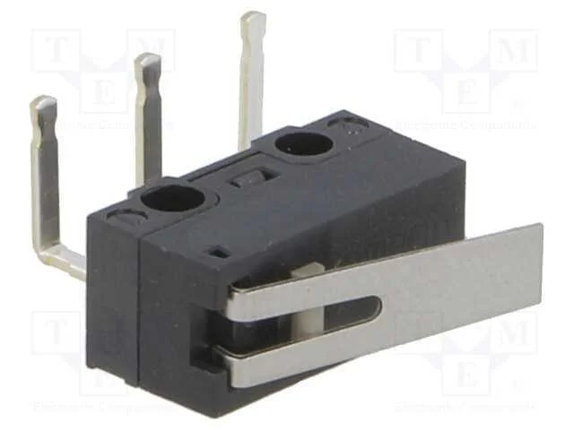 Microinterruptor SNAP ACTION, com alavanca, SPDT,.