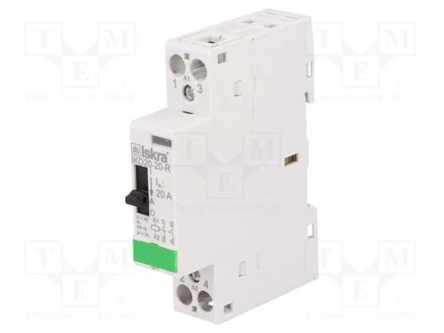 Contator: 2-de polo de instala&ccedil;&atilde;o; 20A; 24VAC,24VDC; NO x2; IKD-R