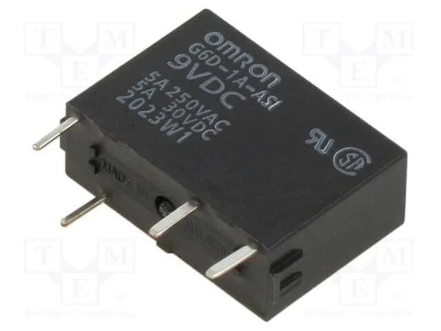 Relé: Eletromagnético, Spst-No, Ubobina : 9vdc, 5a, 5a/250vac, Pcb