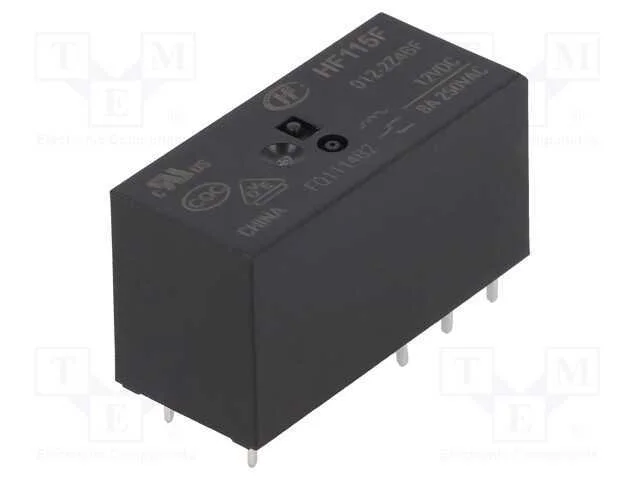 Relé: Eletromagnético, Dpdt, Ubobina : 12vdc, 8a, 8a/250vac, Pcb