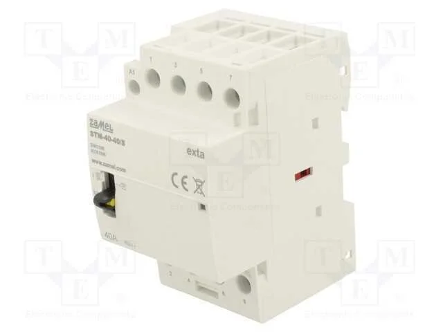 Contator: 4-De Polo de Instalação, 40a, 230vac, No X4, -5÷60c