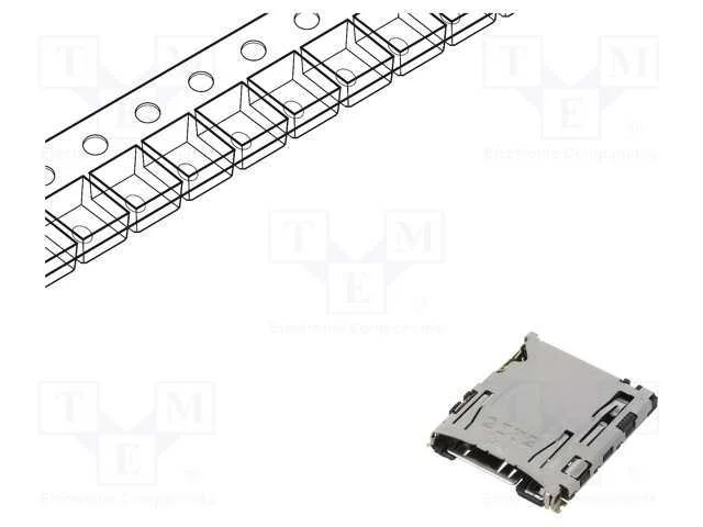 Conector: para Cartões, Microsd, Push-Push,Top Board Mount, Smt