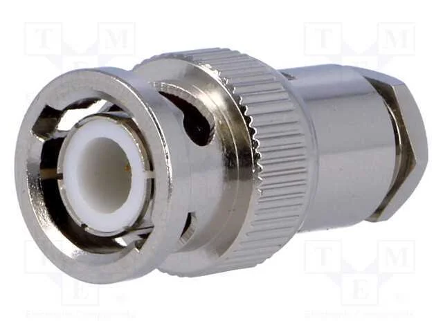 Ficha, BNC, macho, simples, 50O, 3C2V,RG141,RG58,.