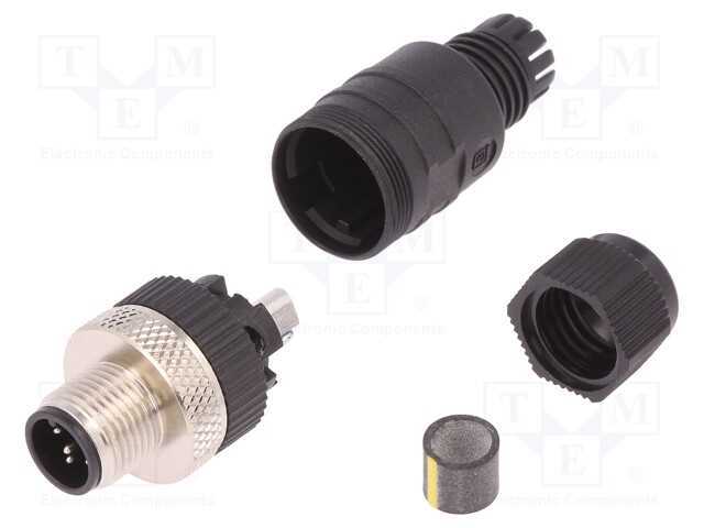 Ficha, M12, Pin: 5, Macho, Código A-Devicenet / Canopen, com Cabo