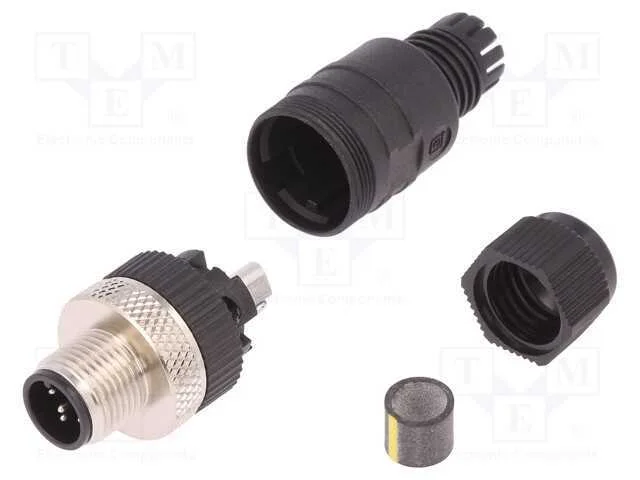 Ficha, M12, Pin: 5, Macho, Código A-Devicenet / Canopen, com Cabo