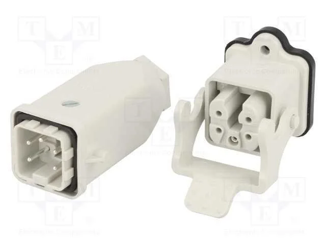 Conector: HDC, macho + fêmea, S-A, PIN: 5, 4+PE, .