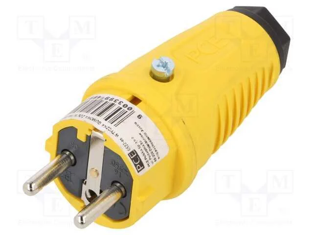 Conector: de alimentação, macho, ficha, 2P+PE, 25.