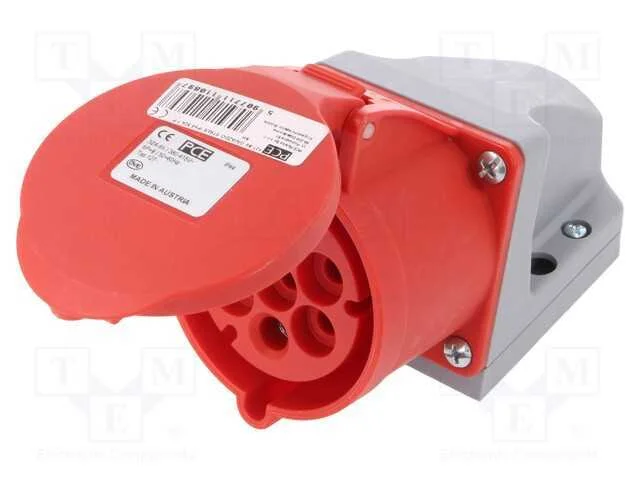 Conector: de alimentação AC 3 fases, tomada, fême.