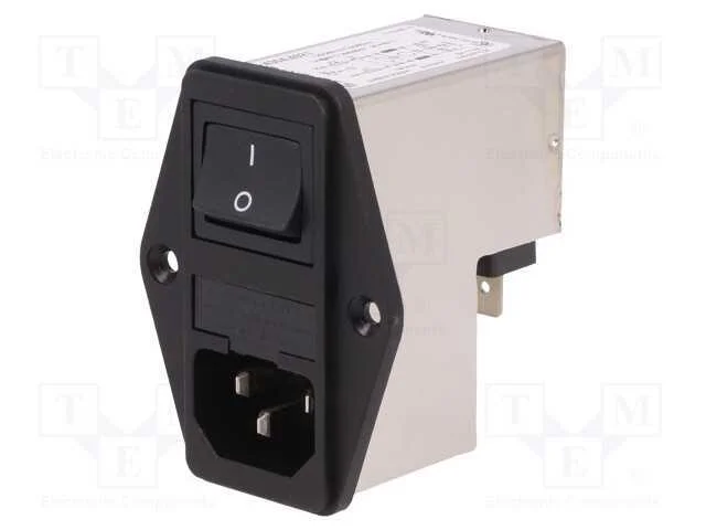 Conector: de alimentação, tomada, macho, 1A, 250V.