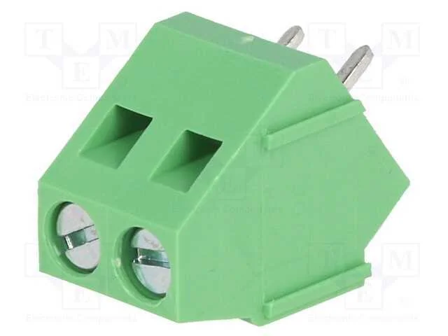 PCB bloco terminal, angulares 45, 5mm, faixas: 2,.