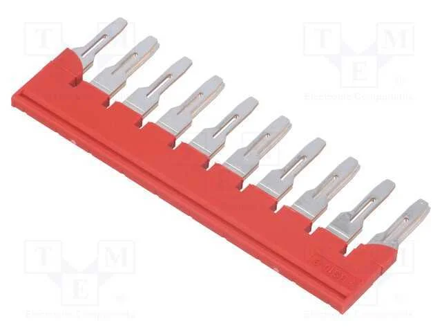 Ponte de pino, faixas: 10, vermelho, Larg: 8mm, U.