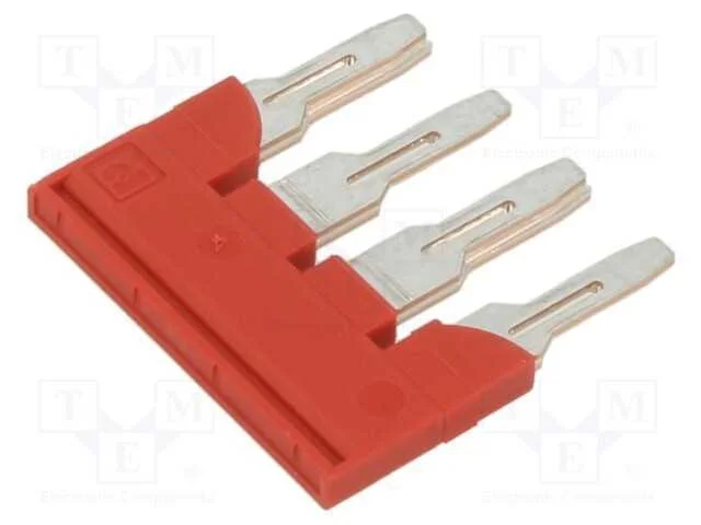 Ponte de pino, faixas: 4, vermelho, Larg: 8mm, UL.