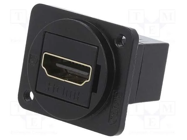 Conector, Tomada Hdmi,Em Ambos Os Lados, Ft, Dourado, 19x24mm