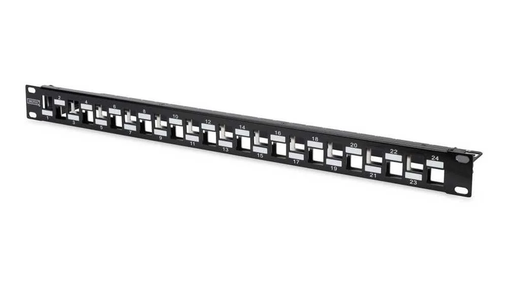 Digitus Patchpanel 1he 24-Port Modular Geschirmt Schwarz