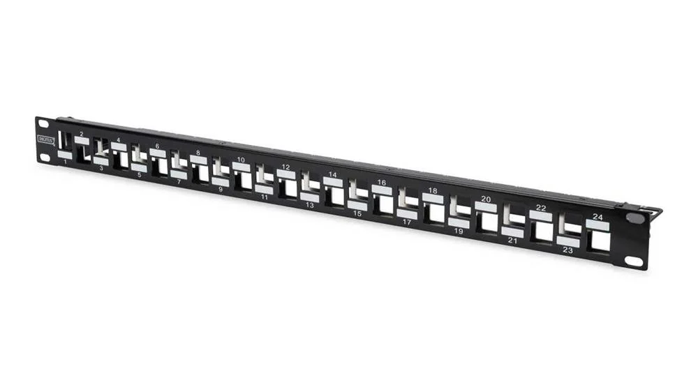 Digitus Patchpanel 1he 24-Port Modular Geschirmt Schwarz