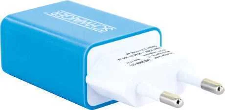 Schwaiger 230v Ladeadapter Usb Weiß/Blau