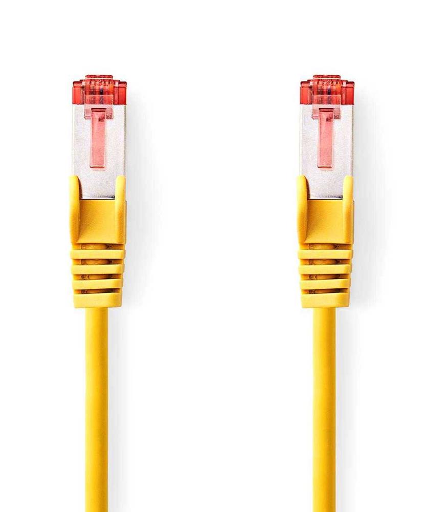 Cable de Red Cat6 | Rj45 Macho | Rj45 Macho | S/Ftp | 0.50 M | Redondo | Lszh | Amarillo | Label