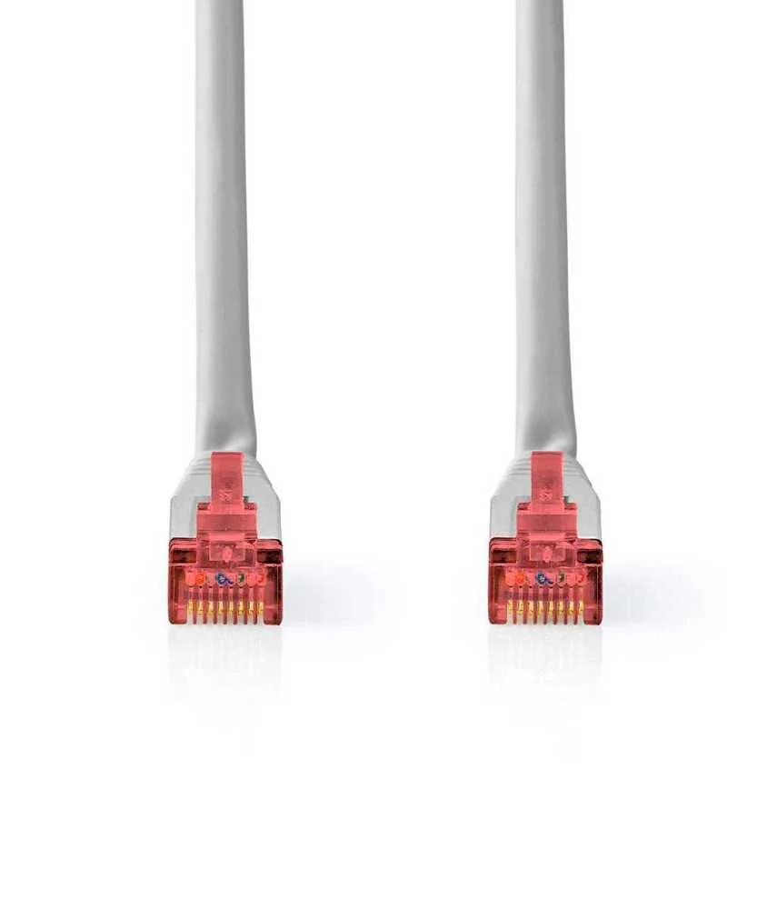 Cabo de Vermelho Cat6  Rj45 Macho  Rj45 Macho  Sf/Utp  2m  Cinzento