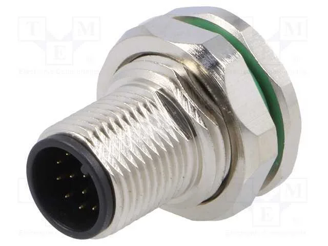 Tomada, M12, Pin: 12, Macho, Código A-Devicenet / Canopen, Tht