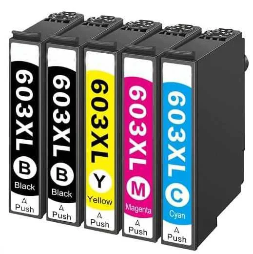 Conjunto 5 Tinteiros Epson 603 Xl Compatíveis
