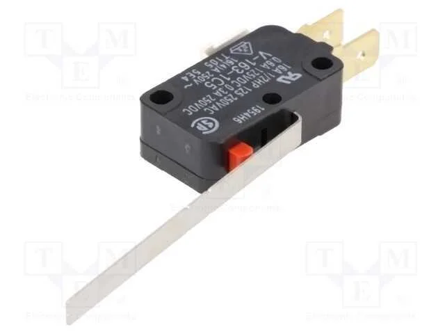Microinterruptor SNAP ACTION, com alavanca, SPDT,.