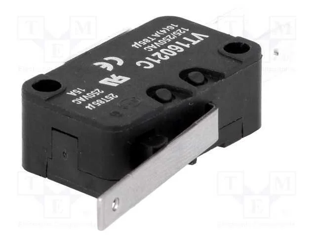Microinterruptor SNAP ACTION, com alavanca, SPDT,.