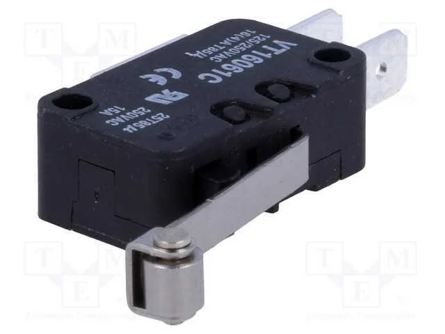 Microinterruptor Snap Action, com Alavanca (Com Rolo), Spdt