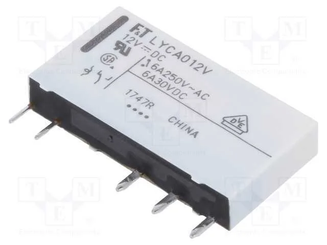 Relé: eletromagnético, SPDT, Ubobina : 12VDC, 6A,.
