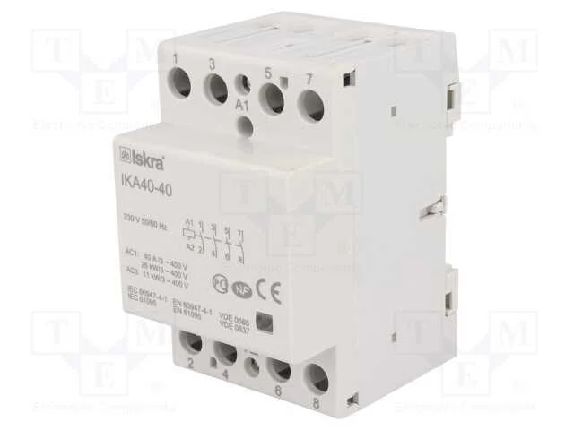 Contator: 4-De Polo de Instalação, 40a, 230vac, No X4