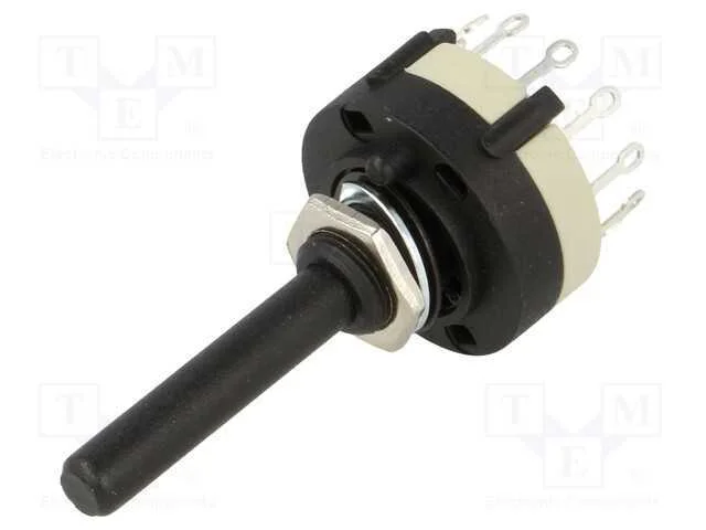 Interruptor: Giratório, Pos: 6, 0,3a/125vac, 1a/30vdc, 30, L: 30mm