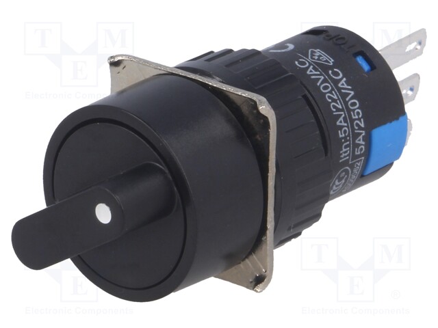 Interruptor: giratório, Pos: 2, SPDT, 3A/220VAC, .