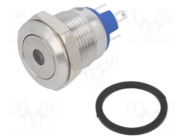 Interruptor: Antivandalismo, Pos: 2, Spst-No, 2a/36vdc, Ip65, 12mm