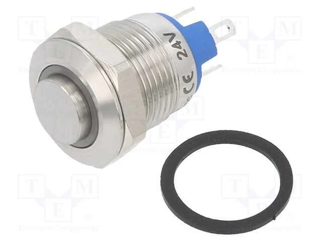 Interruptor: Antivandalismo, Pos: 2, Spst-No, 2a/36vdc, Ip65, Azul