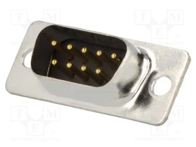 D-Sub, Pin: 9, Ficha, Macho, com Cabo, Solda, Preta