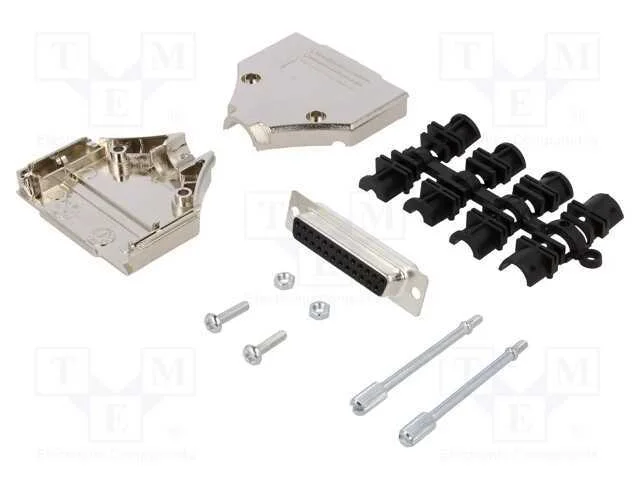 D-Sub, PIN: 25, ficha, fêmea, simples, solda, com.