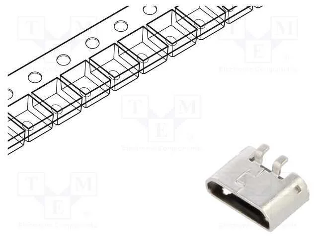 Tomada, Usb B Micro, Smt, Pin: 5, Verticais, Usb 2.0, 1,8a