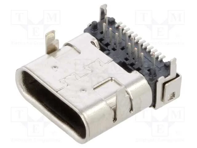 Tomada, Usb C, Hybrid Smt/Tht, Pin: 24, Horizontais, Usb 3.2, 5a