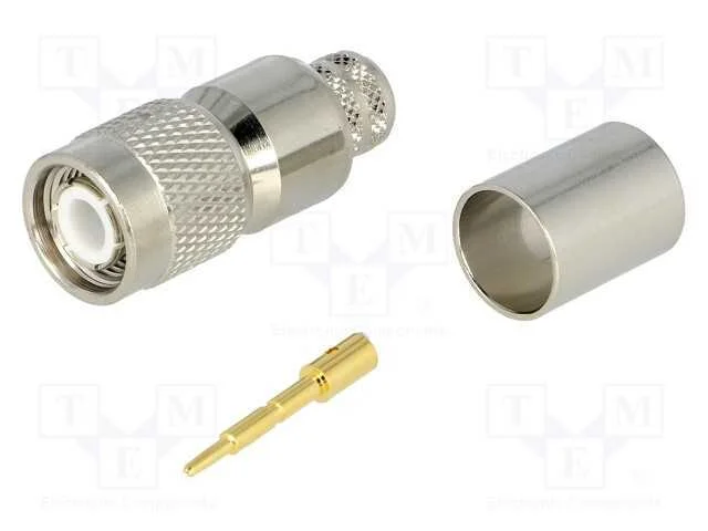 Ficha, Tnc, Macho, Simples, 50o, Solda,Cerrar, com Cabo, Ptfe