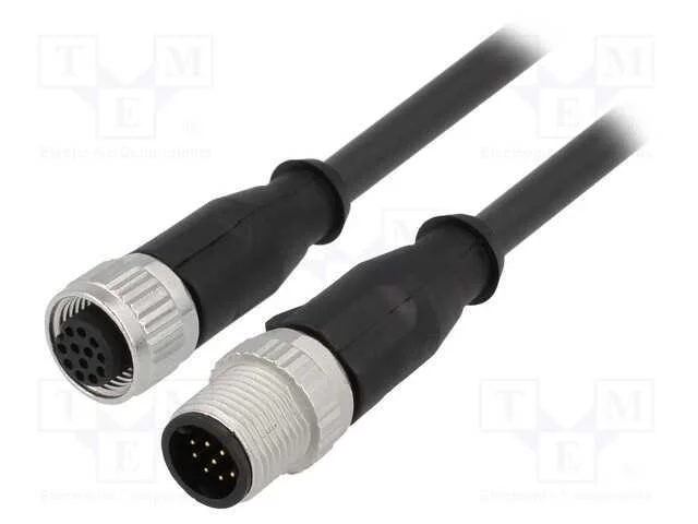 Cabo para Sensores/Automatização, Pin: 12, M12-M12, 7,5m, Pino