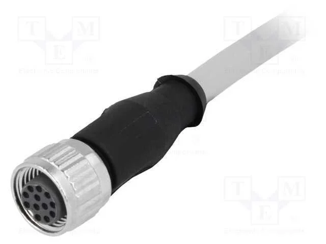 Ficha, M12, Pin: 12, F&ecirc;mea, C&oacute;digo A-Devicenet / Canopen, 2m, Fios