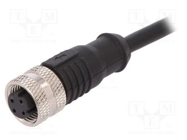 Ficha, M12, Pin: 4, Fêmea, Código D-Ethernet, Ip67, 250v, 4a, Simples