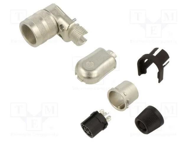 Conector: M16, ficha, fêmea, solda, com cabo, PIN.