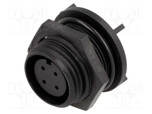 Conector: redondos, tomada, fêmea, PIN: 4, rosca .