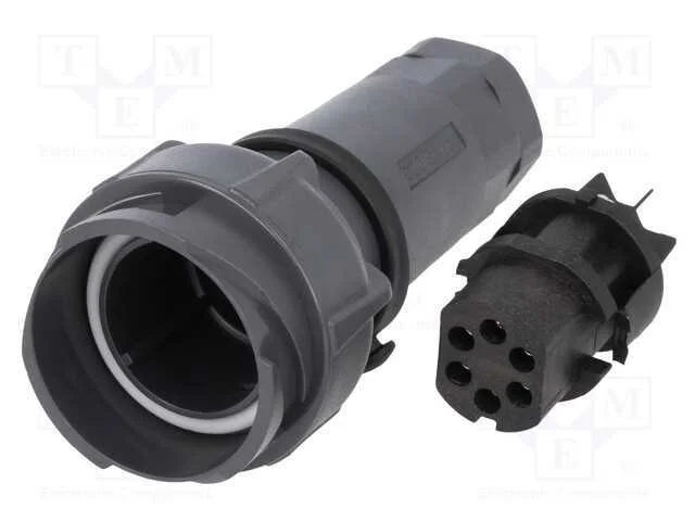 Conector: redondos, ficha, fêmea, PIN: 6, Buccane.
